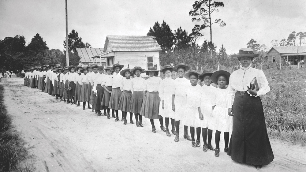Mary McLeod Bethune with her students