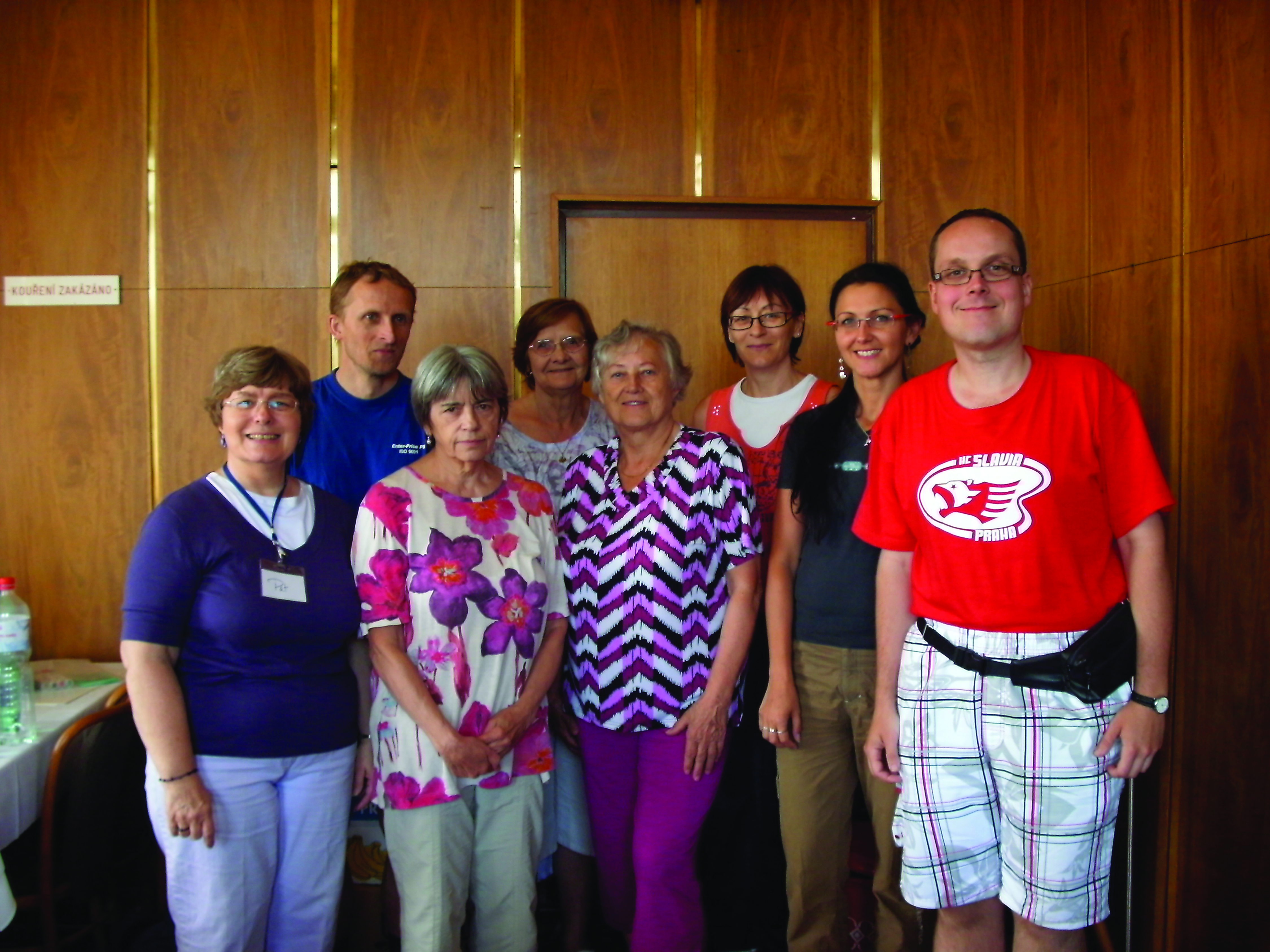 Pat Foster with members of one of her English as a Second Language classes in 2010 in the Czech Republic.