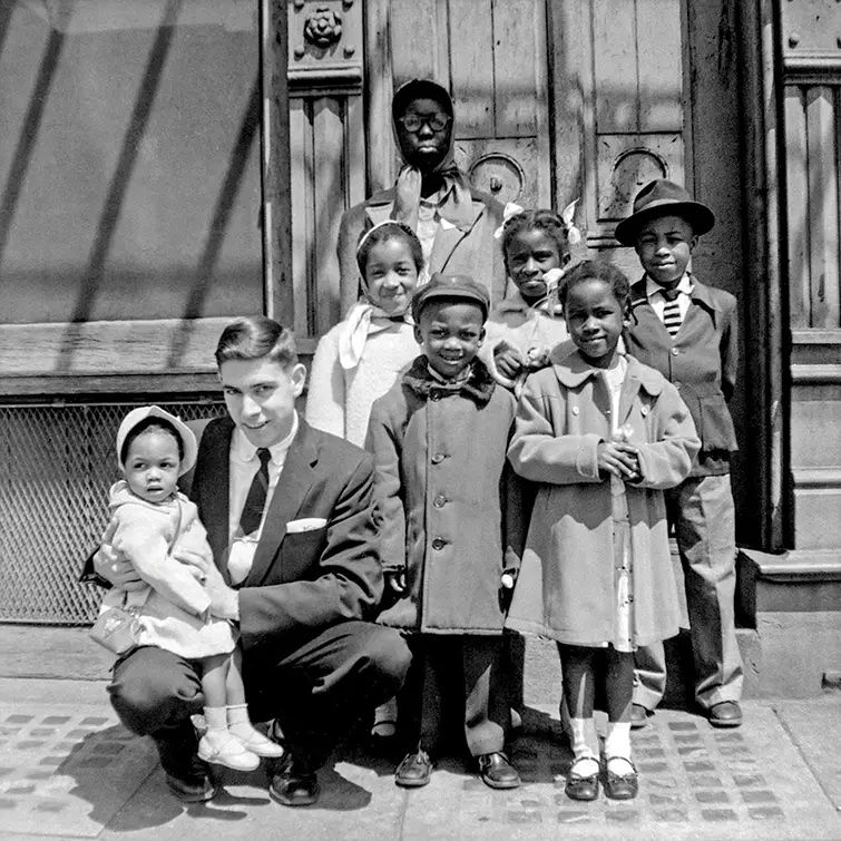 Gary Chapman with some of the children he taught in an afternoon Sunday school program through Moody's Practical Christian Ministry.