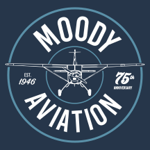 Moody Aviation 75th anniversary logo
