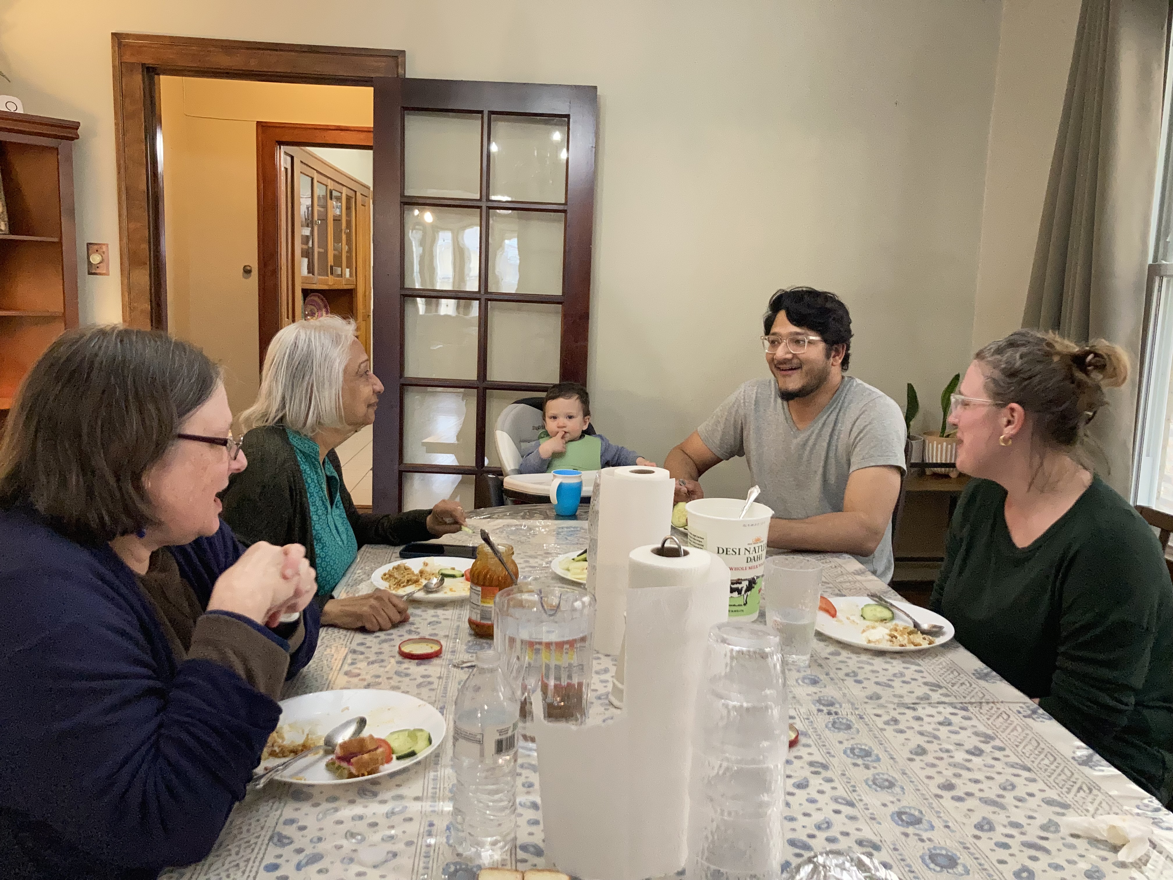 People eat at the South Asian friendship center