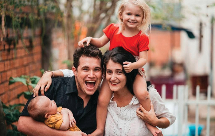 Josh and Hilary Smith with their two kids
