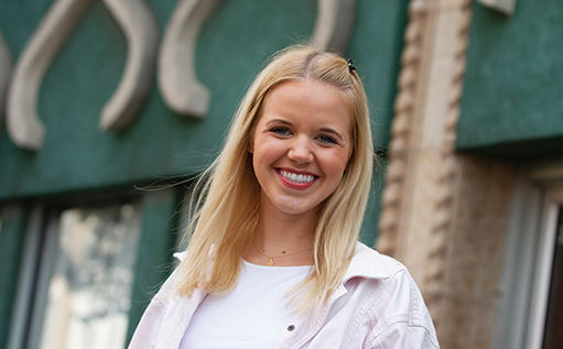 Bonnie Hill, one of the first students in the new Nonprofit degree program