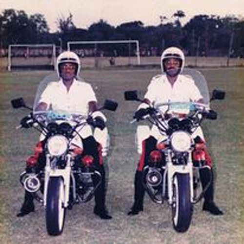 Moody Theological Seminary graduate Derek Ward as a cop in Barbados