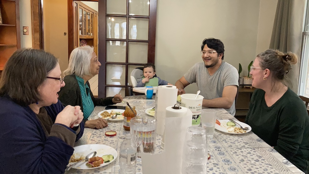 People eat at the South Asian friendship center